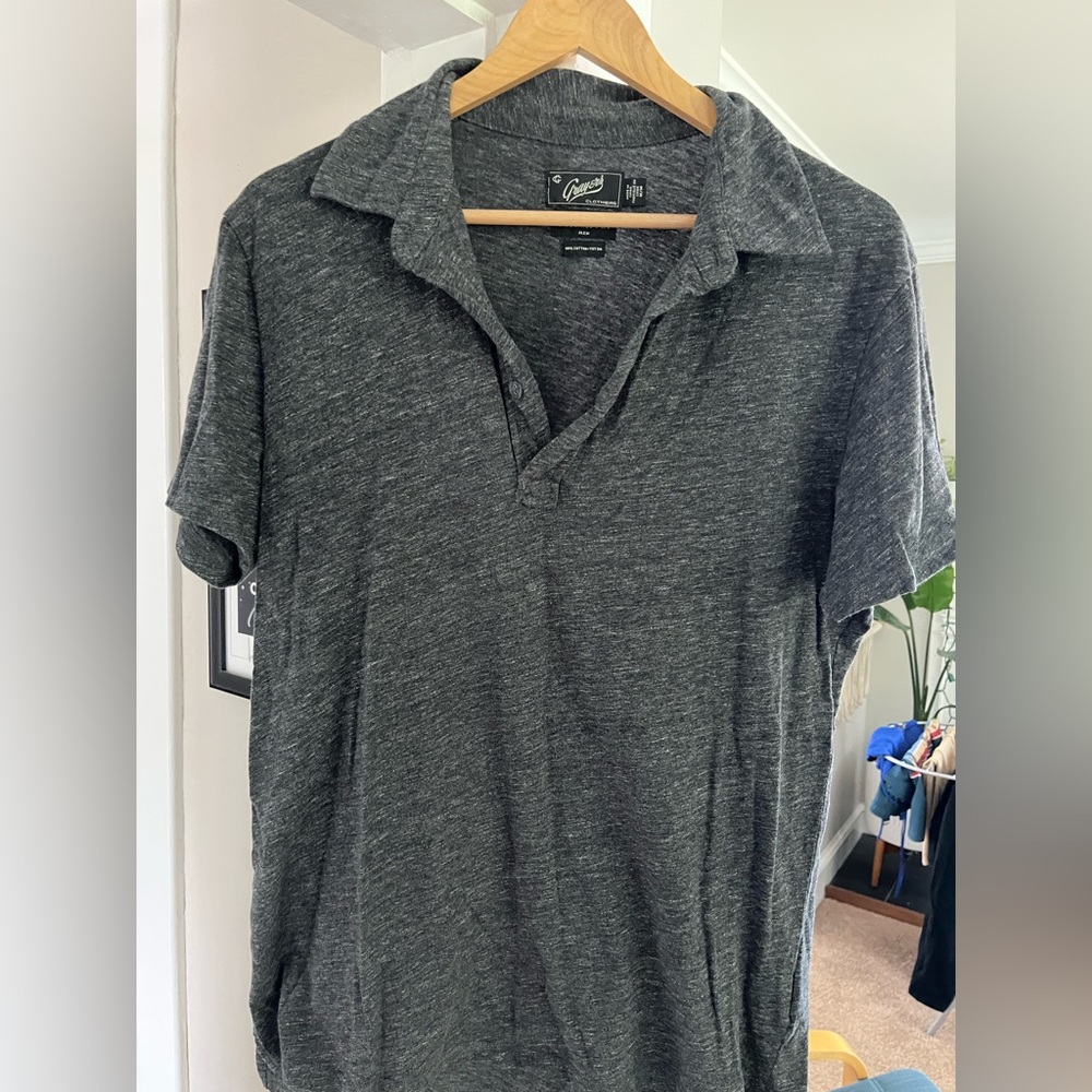 Grayers Gray Polo Shirt Casual Comfortable Short Sleeve